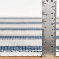 Blue Awning Stripe - Machine Washable Rug - Our Boat House