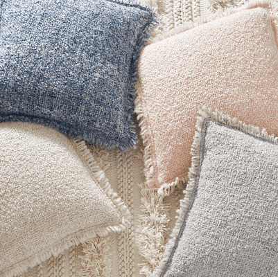 Boucle Indoor/Outdoor Decorative Pillow Cover - Natural - Our Boat House