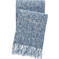 Boucle Navy Indoor/Outdoor Throw - Our Boat House