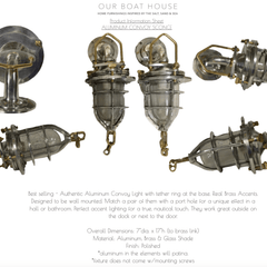 Brass Convoy Sconce Light - Our Boat House