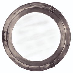 Bronze Porthole Mirror - Cabin or State Room Size - Our Boat House