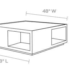 Brooklyn Cocktail Table - True Navy - Our Boat House