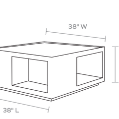 Brooklyn Cocktail Table - White - Our Boat House