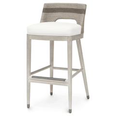 Brynn Rope Bar Stool - Fog White - Our Boat House