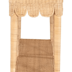 Bungalow Scalloped Rattan Console Table - Our Boat House