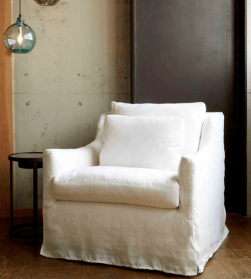 Caicos Slipcovered Swivel Glider - Our Boat House