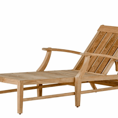 Cape Cod Chaise Lounge - Natural Teak - Our Boat House