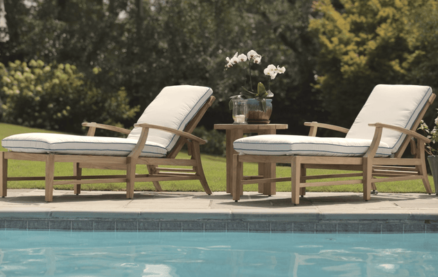 Cape Cod Chaise Lounge - Natural Teak - Our Boat House