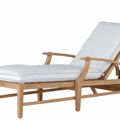 Cape Cod Chaise Lounge - Natural Teak - Our Boat House