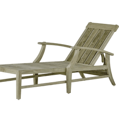 Cape Cod Chaise Lounge - Oyster Teak - Our Boat House