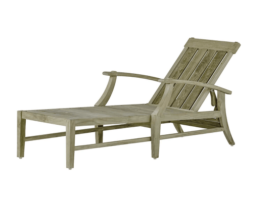 Cape Cod Chaise Lounge - Oyster Teak - Our Boat House
