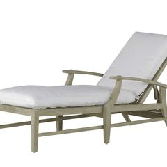 Cape Cod Chaise Lounge - Oyster Teak - Our Boat House