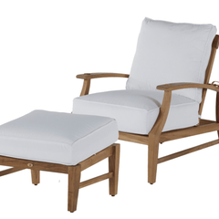 Cape Cod Ottoman - Natural Teak - Our Boat House