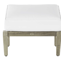 Cape Cod Ottoman - Oyster Teak - Our Boat House