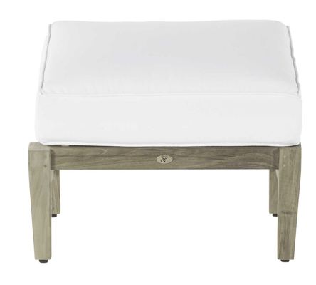 Cape Cod Ottoman - Oyster Teak - Our Boat House