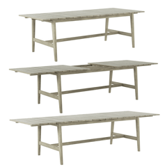 Cape Cod Outdoor Extension Dining Table - Natural or Oyster Teak - Our Boat House