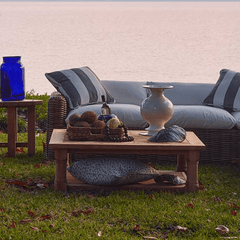 Cape Cod Outdoor Side Table - Natural or Oyster Teak - Our Boat House
