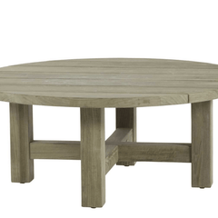 Cape Cod Round Coffee Table - Natural or Oyster Teak - Our Boat House