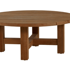 Cape Cod Round Coffee Table - Natural or Oyster Teak - Our Boat House