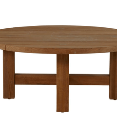 Cape Cod Round Coffee Table - Natural or Oyster Teak - Our Boat House