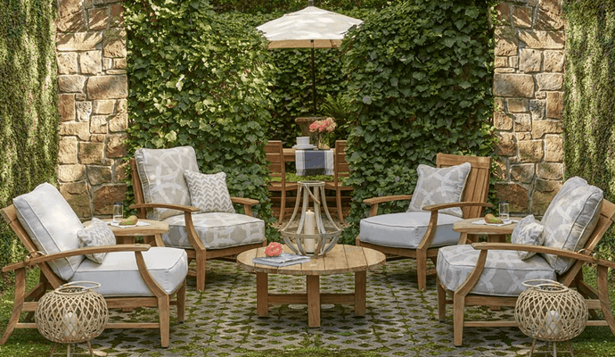 Cape Cod Round Coffee Table - Natural or Oyster Teak - Our Boat House