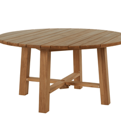 Cape Cod Round Dining Table - Natural or Oyster Teak - Our Boat House