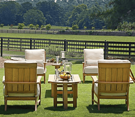 Cape Cod Round Outdoor Side Table - Natural or Oyster Teak - Our Boat House
