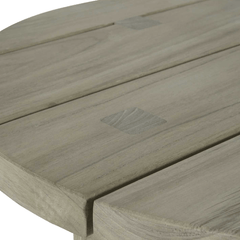 Cape Cod Round Outdoor Side Table - Natural or Oyster Teak - Our Boat House