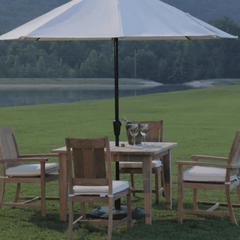 Cape Cod Square Teak Dining Table - Natural or Oyster Teak - Our Boat House