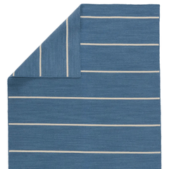 Cape Cod Striped Wool Rug - Stellar Blue - Our Boat House