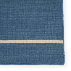 Cape Cod Striped Wool Rug - Stellar Blue - Our Boat House