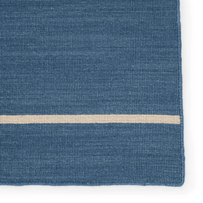 Cape Cod Striped Wool Rug - Stellar Blue - Our Boat House