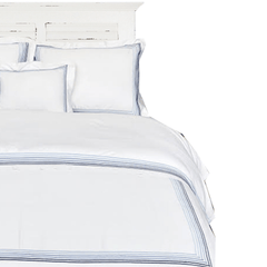 Capri Blue Egyptian Cotton Sateen Duvet Set - Our Boat House