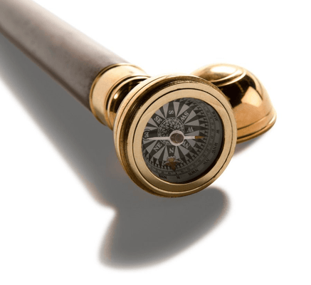 Captain's Compass Walking Stick - Our Boat House