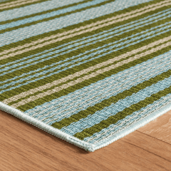 Caravan Stripe Multi Machine Washable Rug - Our Boat House