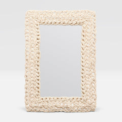 Carly Coco Bead Rectangular Mirror - Our Boat House