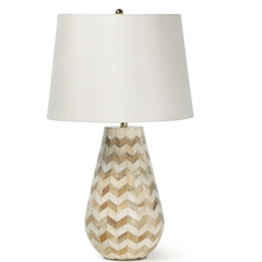 Cassia Chevron Table Lamp - Natural - Our Boat House