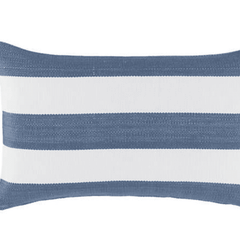 Catamaran Outdoor Pillow - Denim & White - Our Boat House