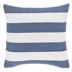 Catamaran Outdoor Pillow - Denim & White - Our Boat House