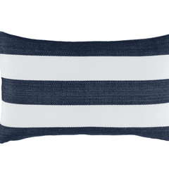 Catamaran Outdoor Pillow - Navy & White - Our Boat House