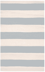 Catamaran Stripe Indoor/Outdoor Rug - Light Blue & Ivory - Our Boat House