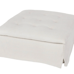 Chatham Slipcovered Ottoman - Our Boat House