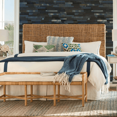 Chevron Bone Table Lamp - Indigo - Our Boat House