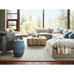 Cielo Stripe Blue Decorative Pillow - Our Boat House
