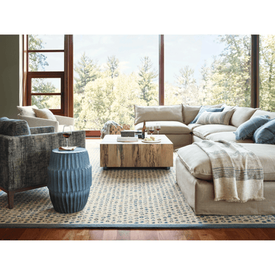 Cielo Stripe Blue Decorative Pillow - Our Boat House