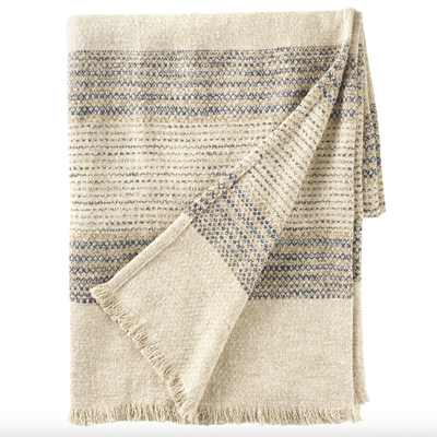 Cielo Stripe Blue Throw - Our Boat House