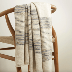 Cielo Stripe Blue Throw - Our Boat House