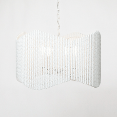 Clara White Gesso Chandelier - Our Boat House