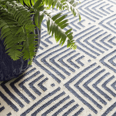 Cleo Indoor/Outdoor Rug - Navy - Our Boat House