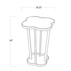 Clover Table - Polished Nickel - Our Boat House